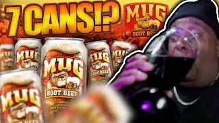 Chugging SEVEN Cans Of Mug Root Beer After Dark!