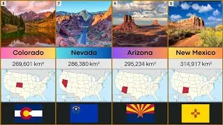 All 50 US States Ranked By Total Area