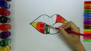 How to Draw a Mouth Coloring Pages | Kids Songs Learn Drawing | Art Colours for Children