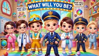 🚀 What Will You Be? | Baby Professions Song 👨&zwj;⚕️👷&zwj;♂️✈️ | Fun Learning for Kids & Toddlers! 🎶