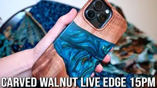 Carved Walnut Live Edge iPhone 15 Pro Max