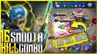 GUSION SMOOTH COMBO GAMEPLAY!🔥 16 Kills No Death! Must Watch! MLBB☣️