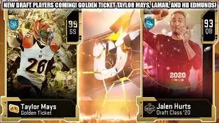 NEW DRAFT PLAYERS COMING! GOLDEN TICKETS LAMAR, TAYLOR MAYS, AND HB EDMUNDS! | MADDEN 20