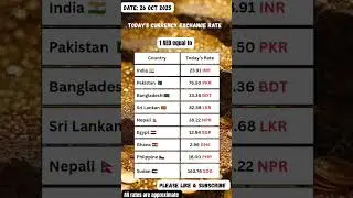 UAE currency exchange rate update 26 Oct2025#currencyexchange #dirhaminrupees #dubai #uaecurrency