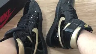 On feet review: PK God Air jordan 1 retro Metalic black golden from citysoleshop