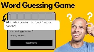 Word Guessing Game in HTML , CSS & JavaScript (Simplified).