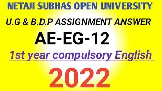 nsou//compulsory English//AEEG-12//Assignment answer