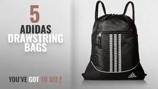 Top 10 Adidas Drawstring Bags [2018]: adidas Alliance II Sackpack, 18 x 13 3/4-Inch, Black