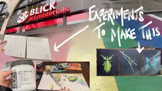 3 Art Supply Shopping Trips🔬Lots of Experimentation with Watercolor Grounds: #1 Bug Art Show Prep