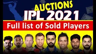 IPL 2021- Final list of sold players | Auction 2021