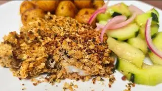 Parmesan Crusted Fish with Old Bay Potatoes