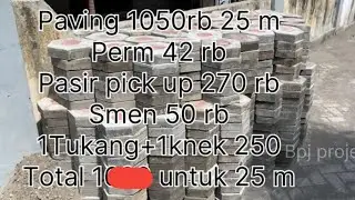 COMPLETE PAVING BLOCK INSTALLATION COST!!!