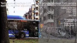 Technicolor CineStyle LUT test Canon EOS 60D