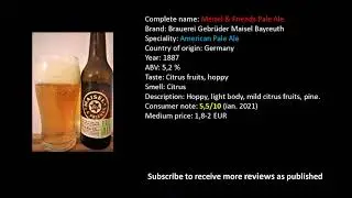 Maisel & Friends pale ale full beer review - german beer - american pale ale