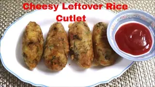 Cheesy Leftover Rice Cutlet