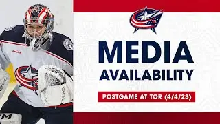 Jet Greaves was pretty happy with his debut with the Columbus Blue Jackets | Postgame Media (4/4/23)