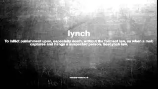What does lynch mean