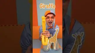 Can you make a BALLOON GIRAFFE 🎈🦒?! Easy Crafts! #blippi #shorts