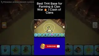 Best TH4 Base for Farming & Clan War #coc #clashofclans #th4   #clanwar #cocbase #clashon#farming