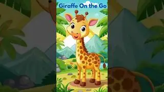 Giraffe poem in english | Shorts | Short videos |  new interesting rhymes # #animated #cartoon