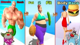 Fat 2 Fit Vs Muscle Rush Vs Body Race Android iOS Oggy And Jack