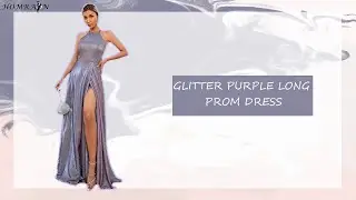 Glitter Purple Long Prom Dress | Homrain 2022