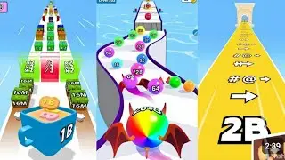 🟦🔶 Crazy 2048 Cube War! Jelly Run vs Tube Run | Shape Mode Fight