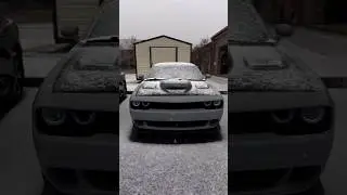 snow day in GA ❄️ #hemigang #challenger #automobile #dodgechallenger392 #srt #hellcat #706ontop
