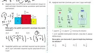 7. Sınıf Matematik Kazanım Kavrama Test 9 (Rasyonel Sayılarla İşlemler) Çözümler