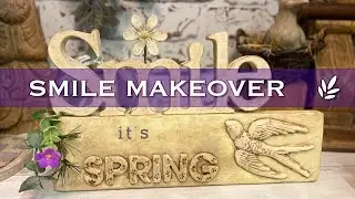 Smile It's Spring | Thrift Flip | Home Decor | Upcycling
