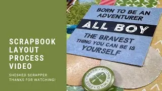 Scrapbook Layout Process Video//Stay Wild//Paper Rose Studio//Using Scraps
