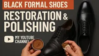 Black Formal Shoes Restoration & Polishing | Make Old Shoes Look Brand New! ASMR video