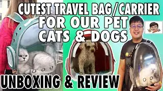 CUTEST PET CARRIER TRAVEL BAG FOR CATS & DOGS -PORTABLE OUTDOOR BACKPACK FOR PETS FROM SHOPEE-LAZADA