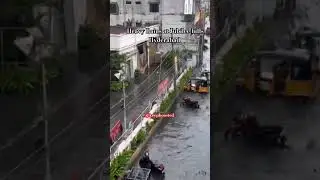 heavy rains at Jubilee hills Hyderabad #hyderabad #hmdalayouts #telangana #ytshort