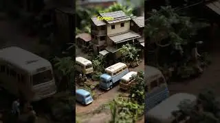This Tiny Town Looks So Real! 🏘️🚐 Miniature Diorama Full of Life & Detail!