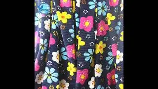 Victory Textile Polyester Spandex Drop Needle Knit Velvet Print Striped Micro Velour Velvet Fabric