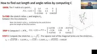 Step by Step Computing and Interpreting  Cauchy Green Strech Matrix