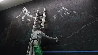 Mural time laps at Andrew Tech Automotive - Bone Head Art