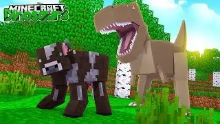 THE T-REX ATTACKS!! - Minecraft Dinosaurs w/ Little Lizard