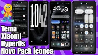 Tema Xiaomi Estilo HyperOs 3 com Novo Pack de &Iacute;cones e Control Center Liquid Glass @CiclopeTech