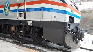 SB Amtrak P238 Train Meets NB Amtrak P233 Train at Rhinecliff, NY 12/31/2025 (Last Video of 2025).