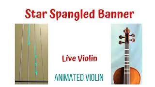 THE STAR-SPANGLED BANNER🗽Violin Cover & Tutorial | LIVE Violin National Anthem with Animated Violins