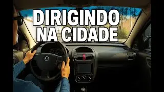 DIRIGINDO NA CIDADE a bordo de um CORSA HATCH 2004 - POV [4K]