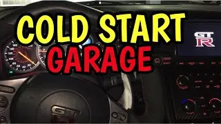 Nissan GTR e85 Cold Start in Garage