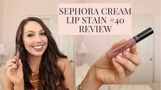 Sephora Collection Cream Lip Stain #40 Pink Tea Review + Swatch (liquid lipstick)