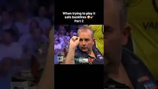 When trying to play it safe backfires 🤯🎯 | Subscribe for daily darts #darts #mvg #philtaylor