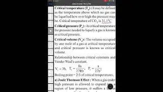 Critical temperatures pressure and volume