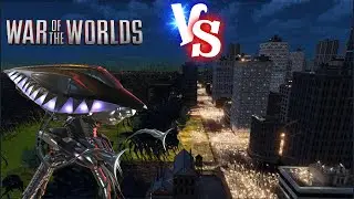 10 thousand War Of The Worlds Alien Tripods VS 1M Modern Military soldiers Big Battle UEBSII