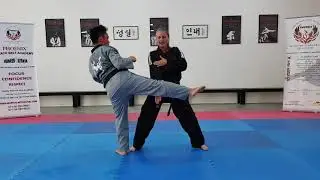 Self defense techniques (Blue Belt Kicking) Phoenix Blackbelt Academy- Dubai