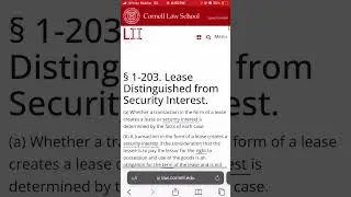 Uniform Commercial Code Article 1-203